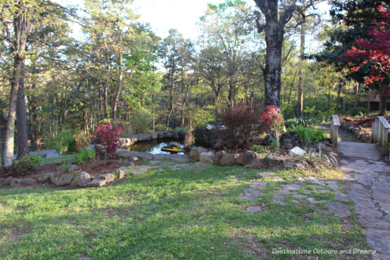 Gardens and pathway at Crescent Hotel & Spa