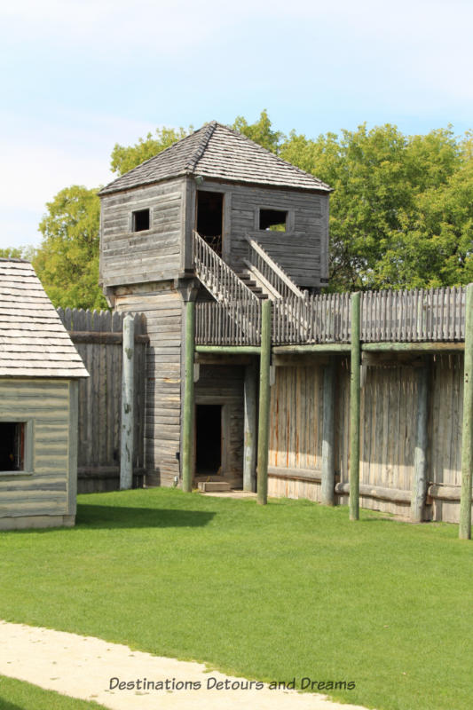 Corner of the wall around Fort Gibraltar in Winnipeg, Manitoba