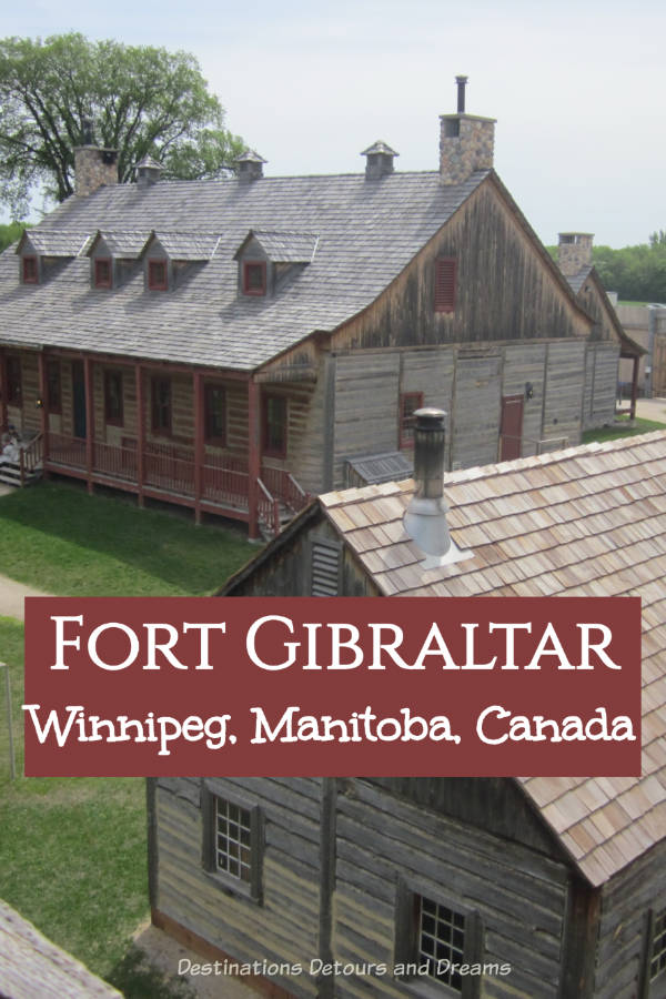 Step back in time to the days of the voyageurs in Canada's fur-trade era with costumed interpreters and reconstructed buildings at Fort Gibraltar in Winnipeg, Manitoba #Canada #Manitoba #Winnipeg #history #furtradeera