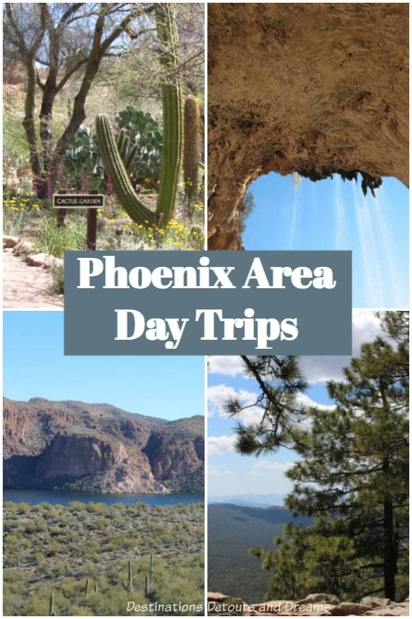 Phoenix Area Day Trips: Apache Trail, Mogollon Rim, Tonto Natural Bridge, Desert Belle cruise, Boyce Thompson Arbortem, and Kartchner Caverns