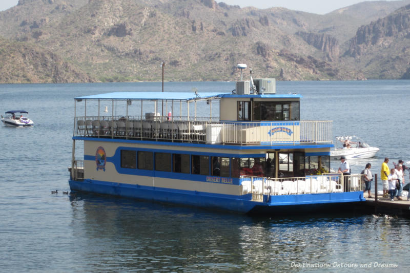 Desert Belle boat on Saguaro Lake