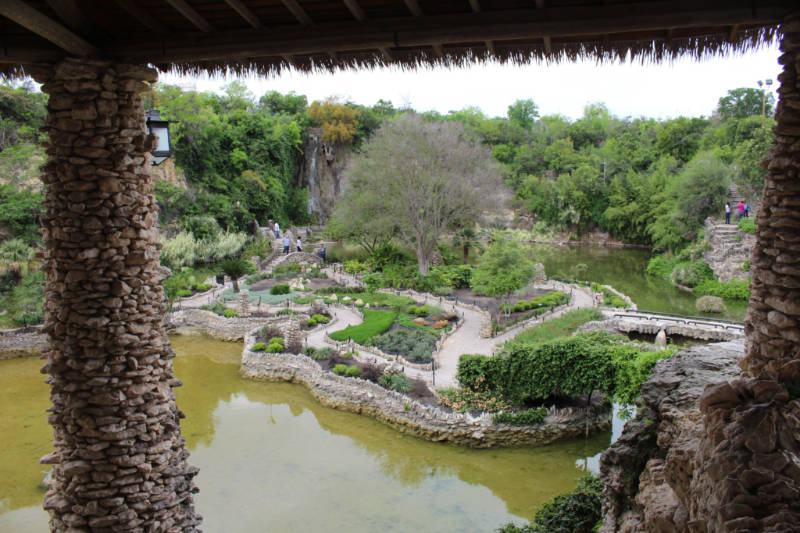 San Antonio Japanese Tea Garden viewed from the Pavilion