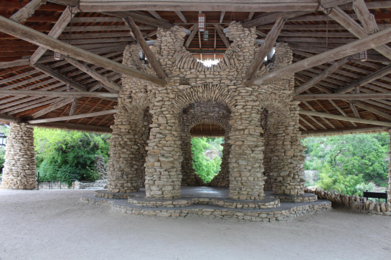 Inside the Pavilion at San Antonio Japanese Tea Garden