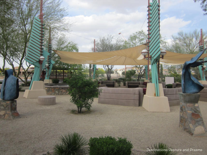 Park area at foot of Scottsdale Spire