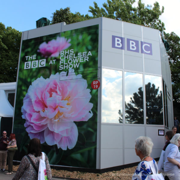 BBC booth at the Chelsea Flower Show