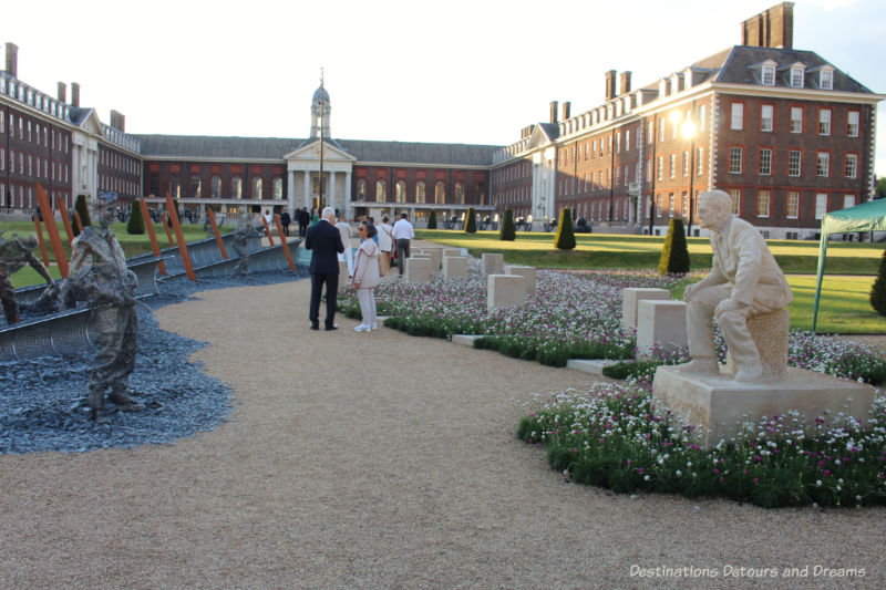 D-Day 75 Garden on the grounds of the Royal Hospital in Chelsea at the 2019 Chelsea Flower Show