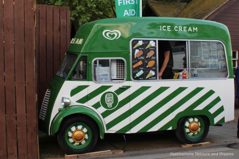 Vintage ice cream truck at Chelsea Flower Show