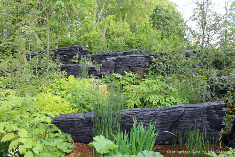 Free-flowing woodland M&G Garden at the 2019 Chelsea Flower Show