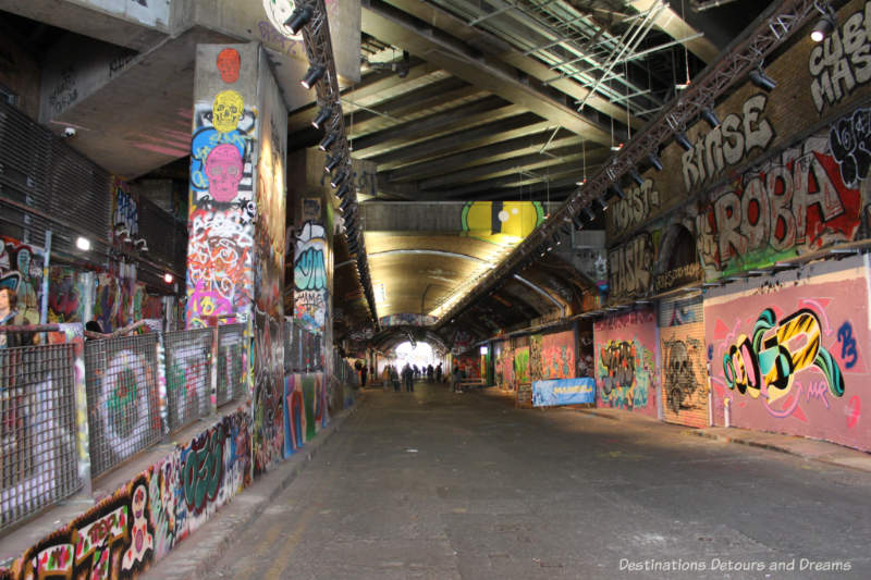 Leake Street Tunnel (aka Graffiti Tunnel) in London