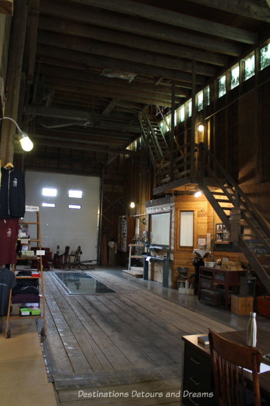 Large entryway to the Prairieview Museum was the former grain elevator's driveway