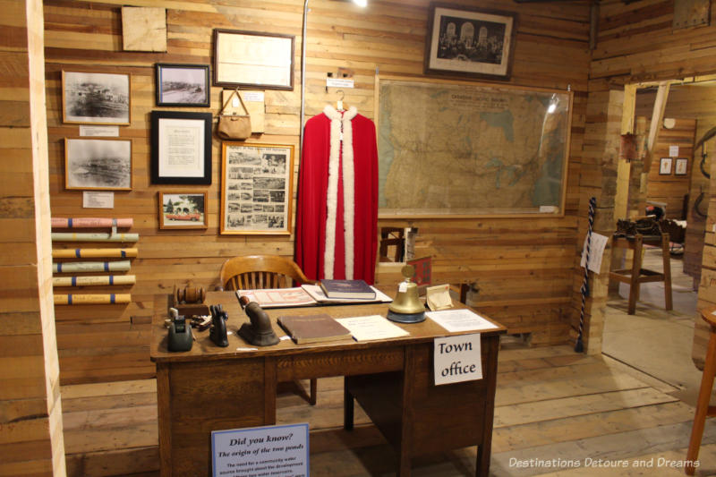 Town office display room at the Plum Coulee Prairieview Museum 