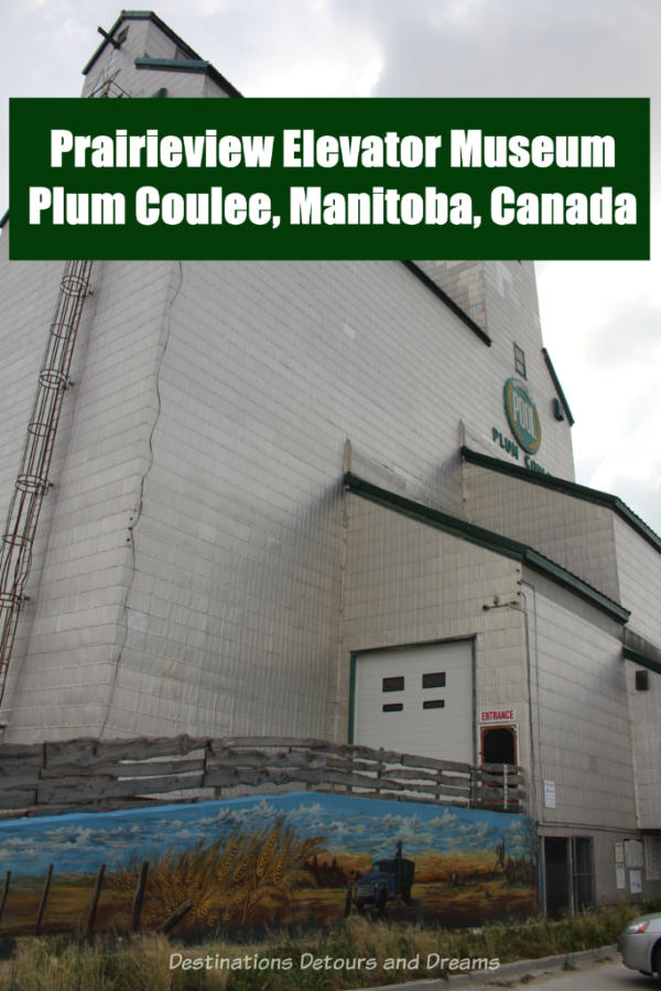 Housed inside a former grain elevator, Prairieview Museum in the small town of Plum Coulee, Manitoba, Canada, houses pioneer artifacts and showcases elevator operations. #Manitoba #Canada #grainelevator #history #museum