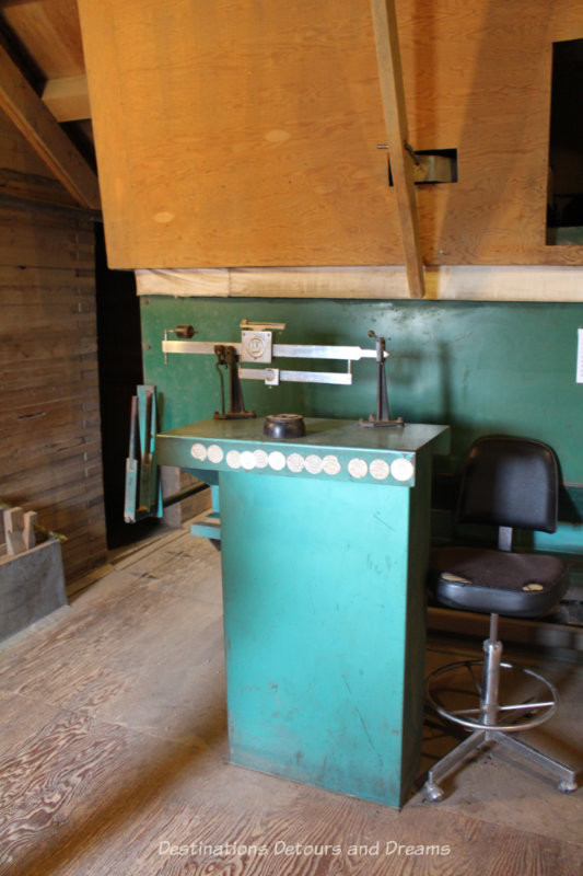 Grain elevator scale at the Prairieview Museum