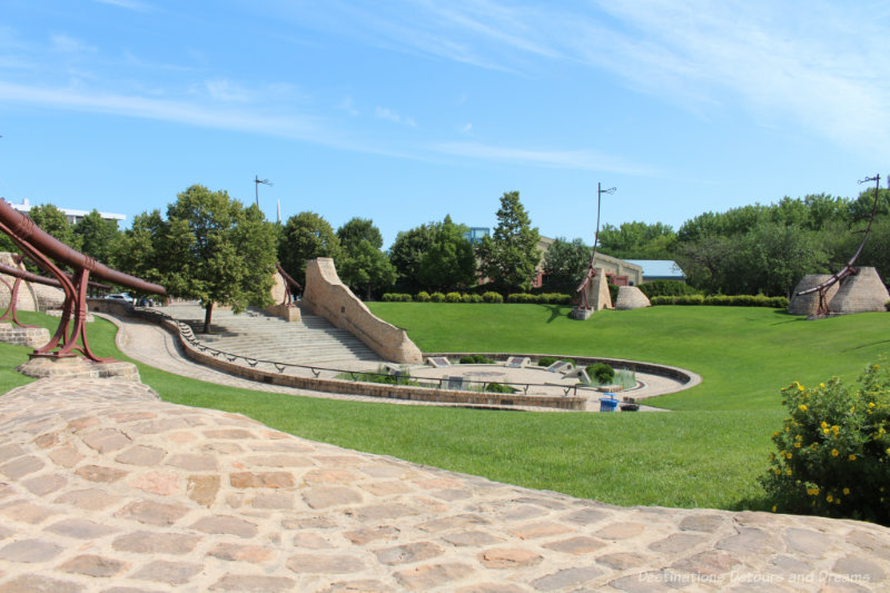 Grass and stone amphitheatre