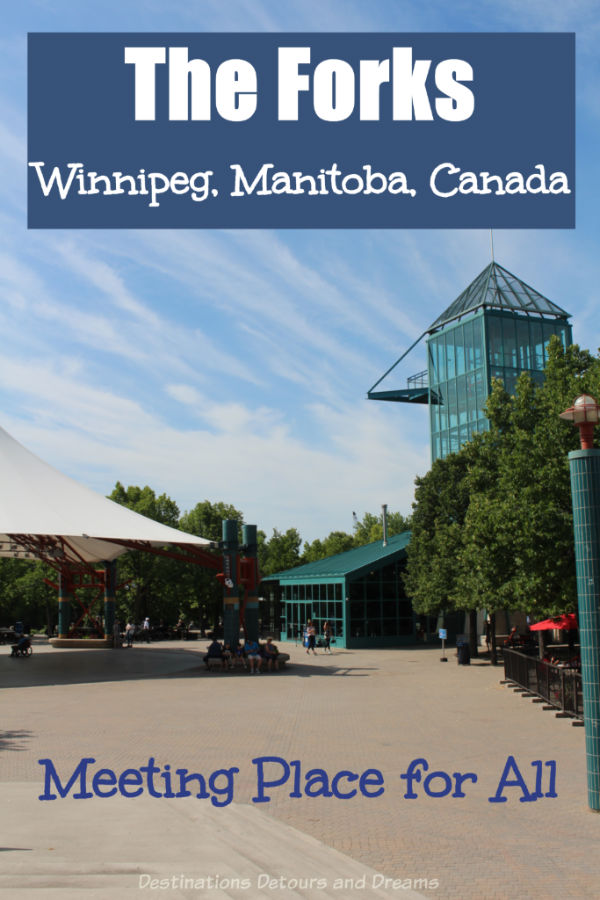 The Forks: A popular public space on the site of an ancient meeting place in downtown Winnipeg, Manitoba, Canada offers modern-day shopping, dining, entertainment, historic attractions, and green space. #Winnipeg #Manitoba #Canada #Attraction