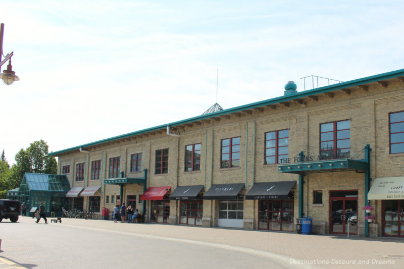 Brick front of the The Forks Market in Winnipeg, Manitoba