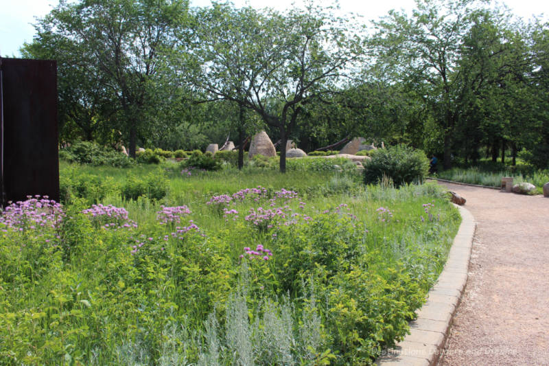 Natural prairie garden at The Forks in Winnipeg