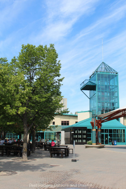 Tower and viewing platform of The Forks Market in Winnipeg, Manitoba