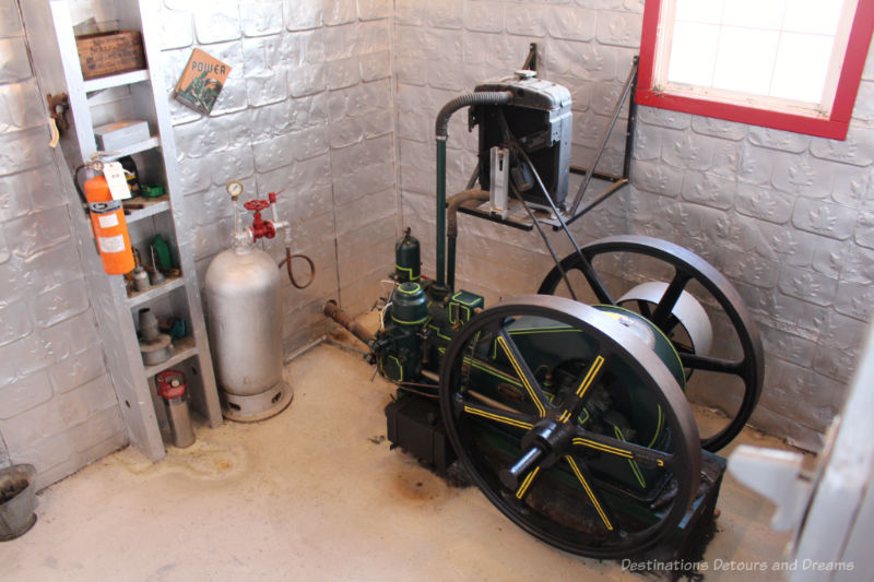 Engine for powering grain elevator's mechanical systems