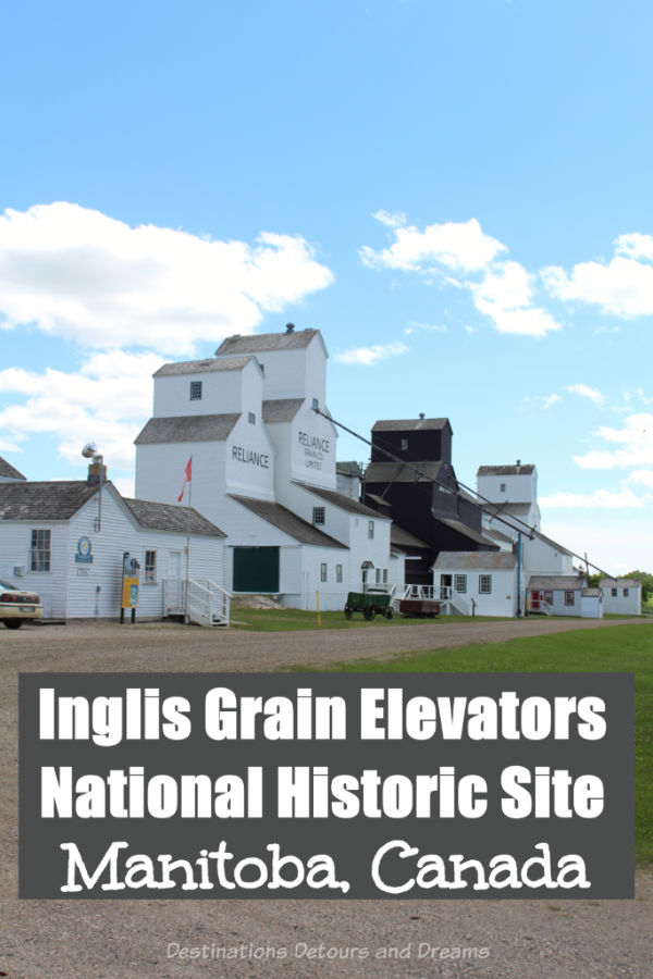 The Inglis Grain Elevators National Historic Site in Inglis, Manitoba relives the golden age of wooden grain elevators on the Canadian prairies #Manitoba #Canada #history #grainelevator #historicsite