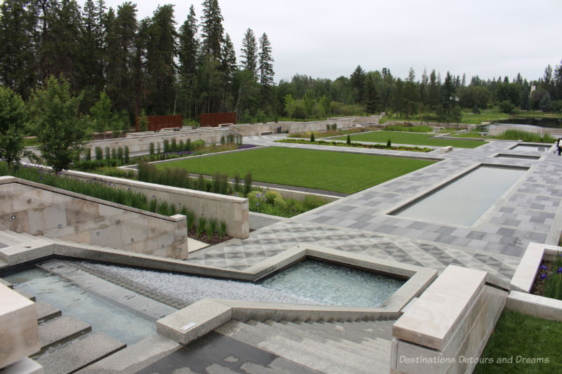 Geometric garden design of the Aga Khan Garden