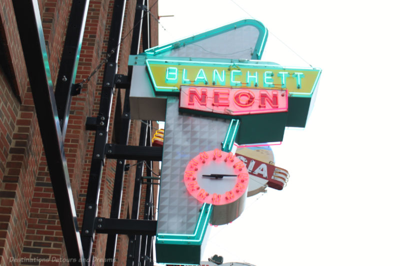 Blancett Neon sign in Edmonton Neon Museum