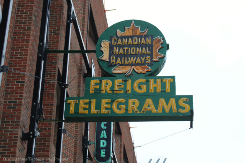 Canadian National Railways neon sign at the Edmonton Neon Museum