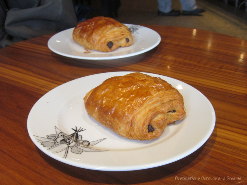 Pain au chocolat at Thomas Haas - one of several favourite Kitsilano restaurants