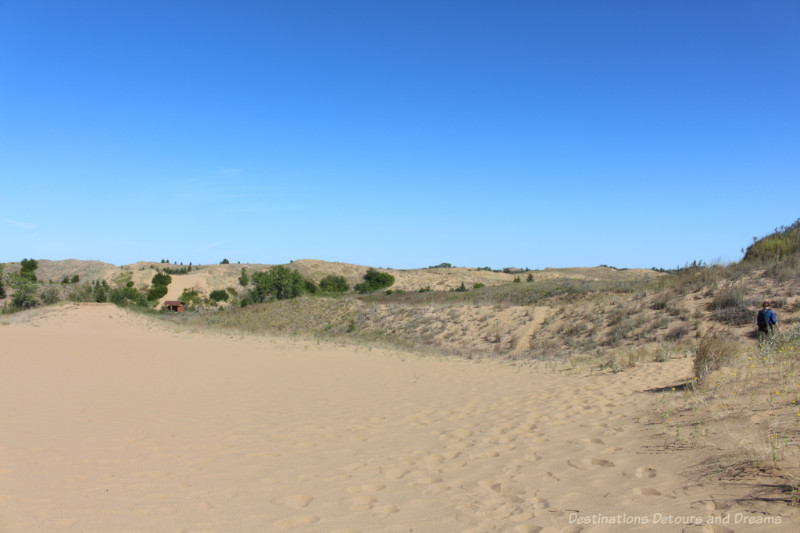 Sand vista from sand dunes in Spirit Sands Manitoba