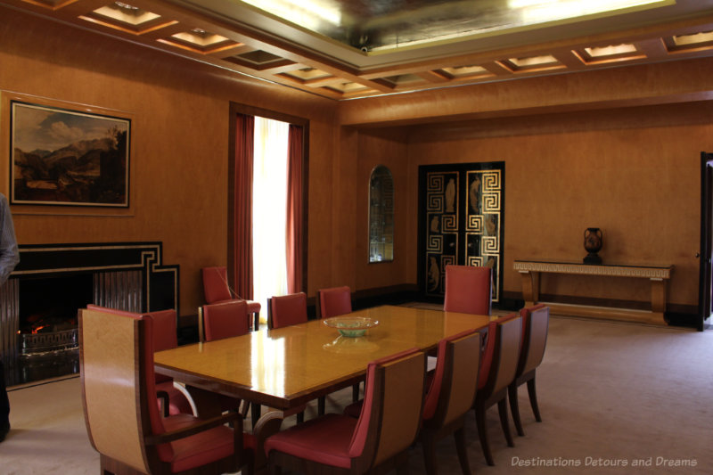 Art deco dining room at Eltham Palace