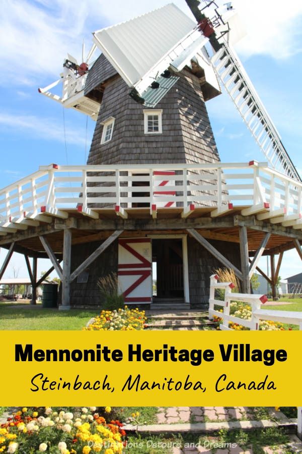 Mennonite Heritage Village is a museum in Steinbach, Manitoba, Canada telling the story of the Russian Mennonites in Canada. It contains museum galleries and an open-air village of original buildings. #Canada #Manitoba #Steinbach #history #museum