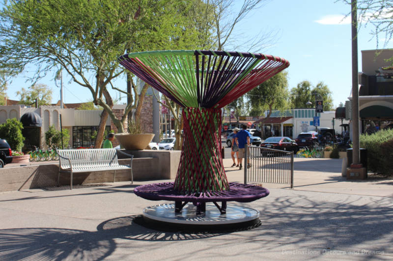 Art sitting structure near 5th Avenue, Scottsdale 