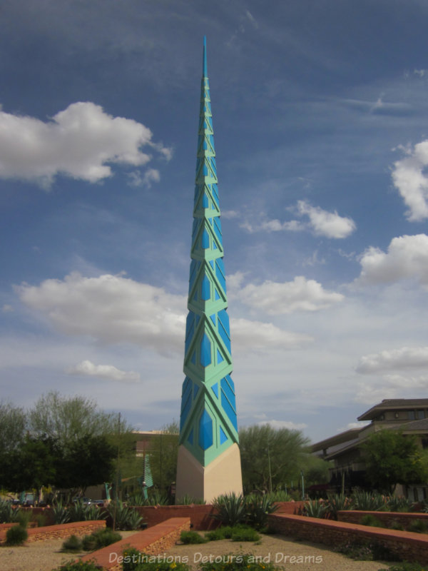 Blue and green spire 