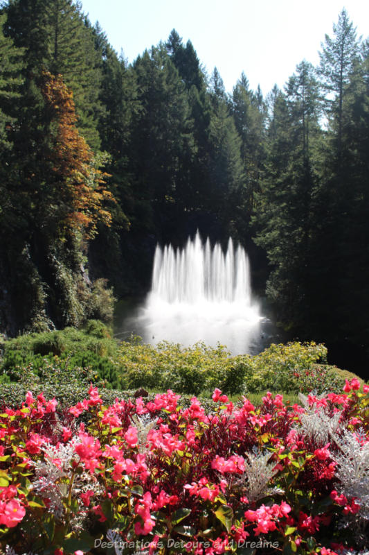 Ross Fountain created water display at Butchart Gardens