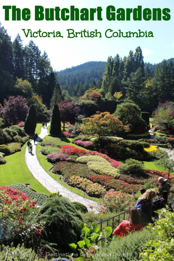 The Butchart Gardens in Brentwood Bay, near Victoria, on Vancouver Island has been delighting visitors for over 100 years #BritishColumbia #Victoria #VancouverIsland #garden