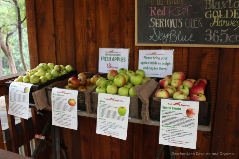 Boxes of apples for sale