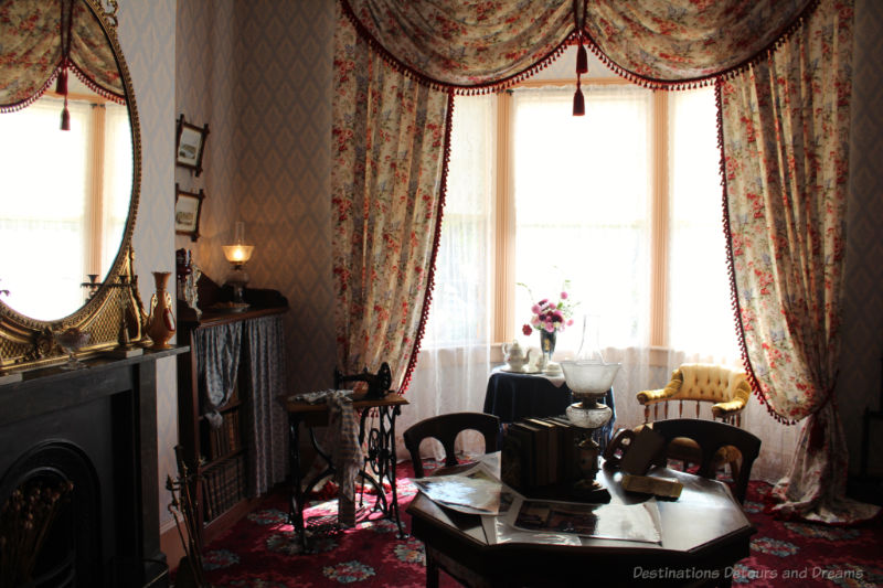 Drawing room at Ross Bay Villa restored to the late 1800s