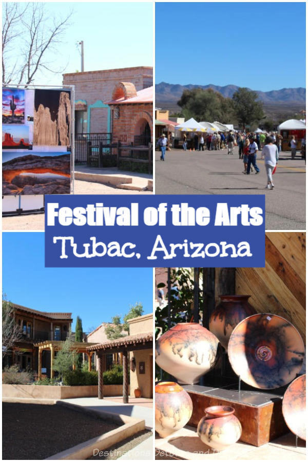 Tubac, a small colourful town in southern Arizona known for its artist community, hosts an annual Festival of the Arts. More arts and crafts found in shops in this town filled with history. #Arizona #history #Tubac #art #festival