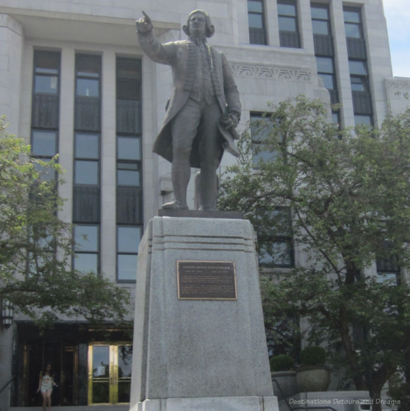 Bronze statue of Captain George Vancouver