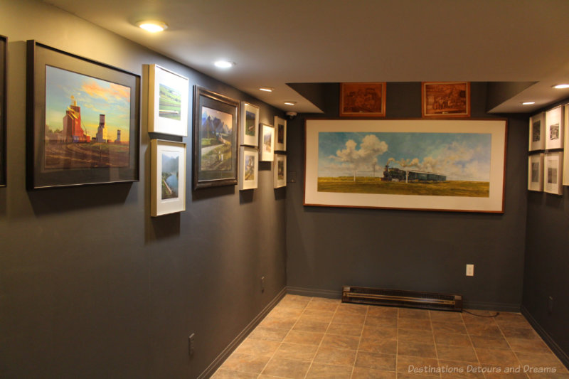 Winnipeg Railway Museum Art Railway art at the George Hunter Art Gallery in the Winnipeg Railway Museum