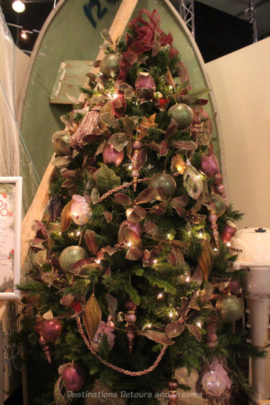 Christmas tree with pinks and light green ornaments