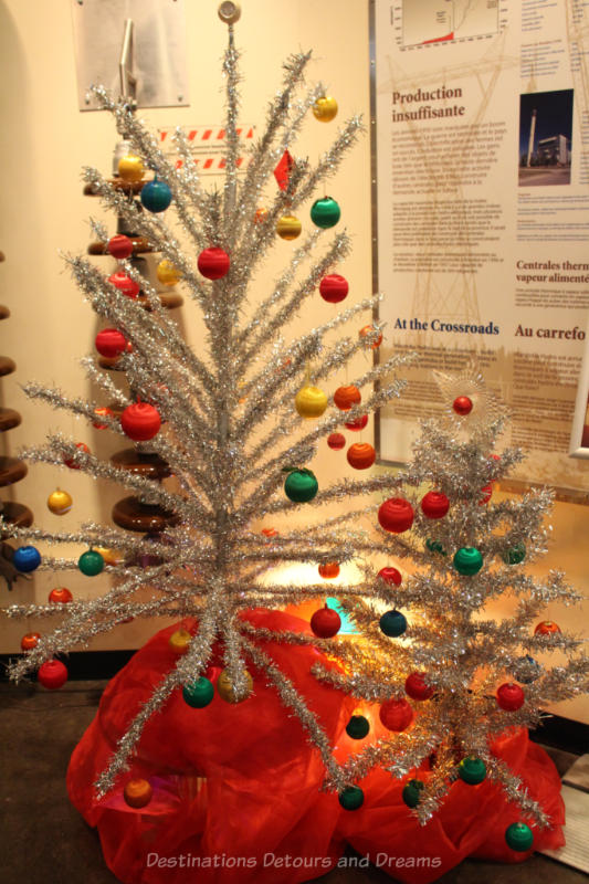 1960s and 1970s era sliver aluminum Christmas tree