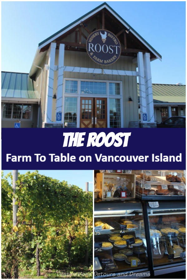 Roost Farm To Table The Roost Farm To Table on Vancouver Island Wine tasting and a farm tour at the Roost Winery Bistro & Farm Bakery in North Saanich, British Columbia. #winery #BritishColumbia #VancouverIsland #Victoria #Canada