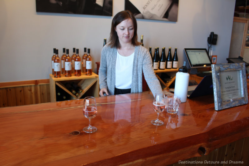 Roost Wine Tasting Wine tasting bar at the Roost on Vancouver Island