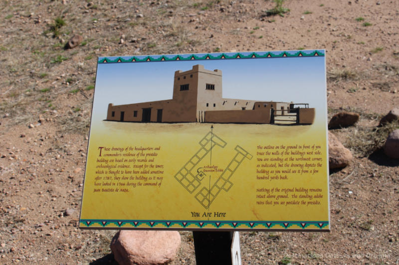 A diagram at Tubac Presidio State Historic Park shows what the presidio looked like in the late 1700s