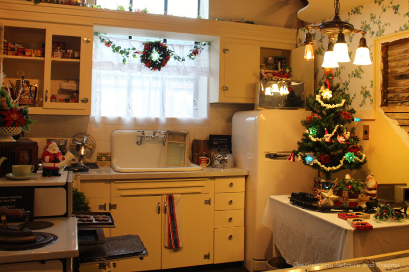 Kitchen circa 1940s and 1950s on display at Manitoba Electrical Museum