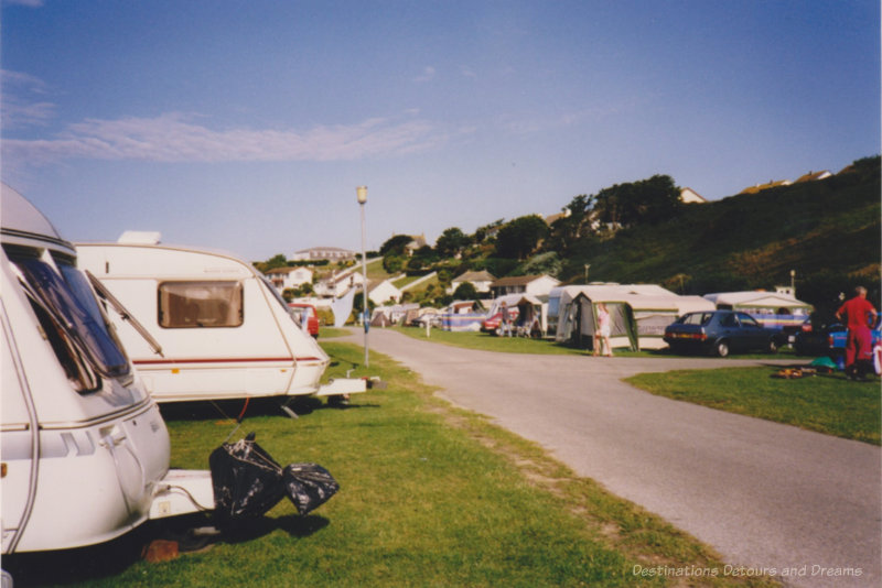 Hotel Alternatives: Camping Caravan park in England in the 1990s