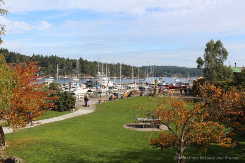 Visiting Salt Spring Island - Ganges Harbour view