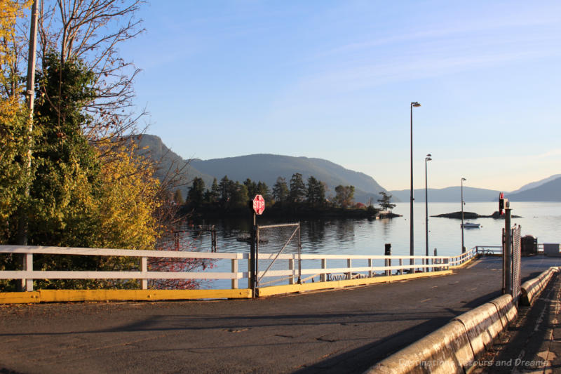 Ferry dock at Vesuvius Bay on Salt Spring Island