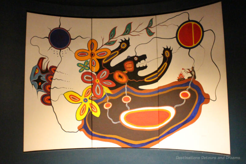 Native art painting by Jackson Beardy reflects interconnectedness of living things